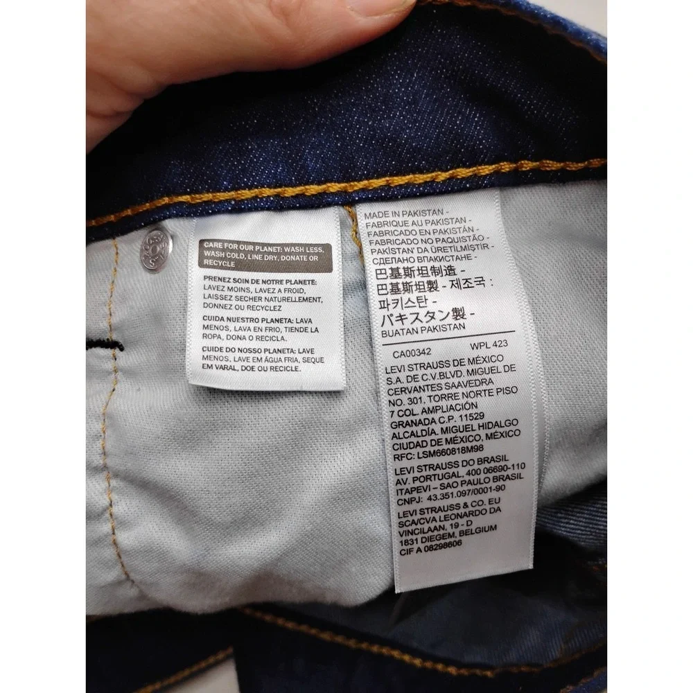 Levis 569 Jean Shorts Mens 48 Blue Dark Wash Denim Baggy Fit Jorts 11in inseam